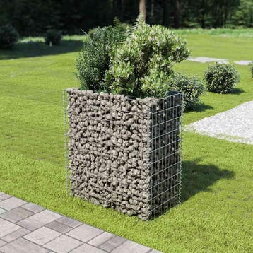 vidaXL Gabion plantenbak verhoogd 90x50x100 cm, Verzenden, Nieuw, Metaal, 60 tot 100 cm
