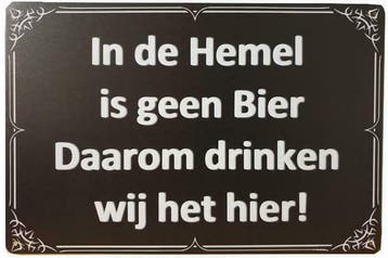 In de hemel geen bier reclamebord, Verzenden, Nieuw
