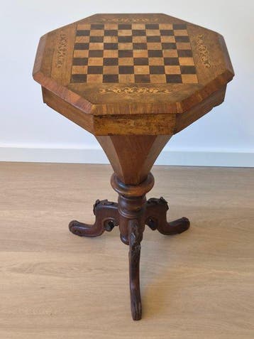 Schaaktafel - Flame mahoniefineer zeshoekige speeltafel -