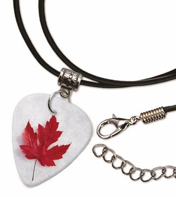 Esdoornblad plectrum ketting, sleutelhanger of oorbellen, Ophalen of Verzenden, Nieuw