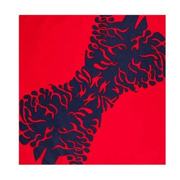Haarband Bandana Zakdoek 55cm – Fantasie Print – Rood Blauw, Nieuw