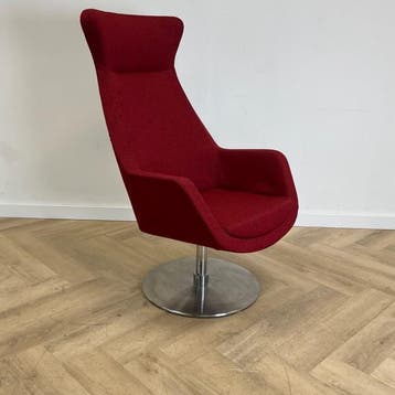 SMV Kinzika L fauteuil van Designer Carlo Bimbi, rood, Gebruikt, Ophalen of Verzenden, Rood, Eén