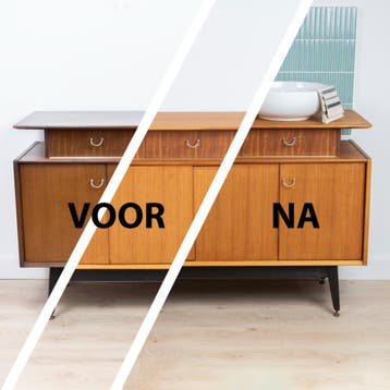 Meubelrestauratie | Meubel laten restaureren | Vintage, Overige houtsoorten, Ophalen of Verzenden, Zo goed als nieuw, Met lade(s)