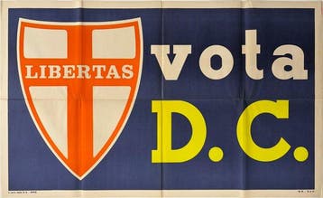 DC - Manifesto Originale Politico Italiano - Jaren 1960