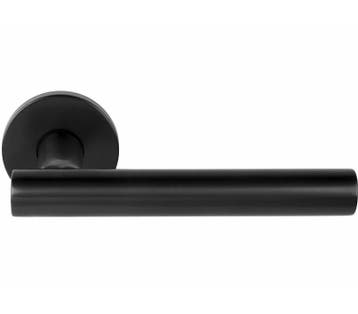 Deurklink Jeroen op ronde rozet PVD gunmetal, Verzenden, Nieuw