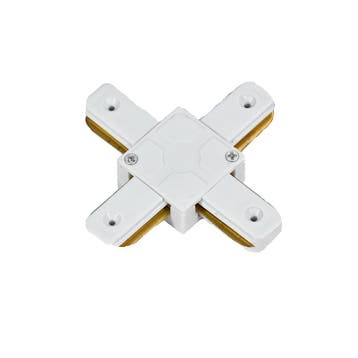 1-FASE RAIL X-VORM CONNECTOR WIT, Nieuw