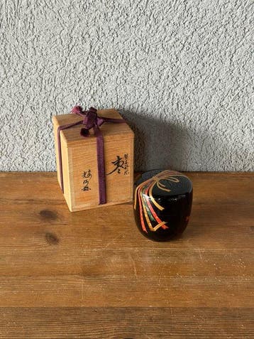 - Natsume - Japanse zwarte lak Natsume theekistje met