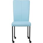 Leren eetkamerstoel Deal - Toledo Sky Blue (lichtblauw) -, Huis en Inrichting, Ophalen of Verzenden, Nieuw, Leer, Modern