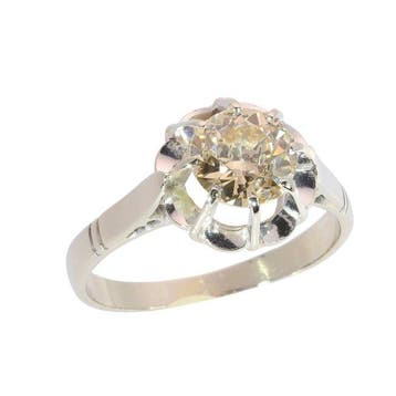 Ring - 18 karaat Witgoud - 1.13ct. tw. Diamant (Natuurlijk, Nieuw