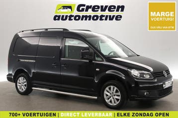 Volkswagen Caddy Maxi 1.6 TDI 102PK L2  Marge  Aut.  Airco, Automaat, Volkswagen, Zwart, Diesel
