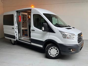 Ford Transit Servicewagen 2.0 TDCI 130pk euro6 L2H2 Trend So, Stof, Gebruikt, Euro 6, Wit