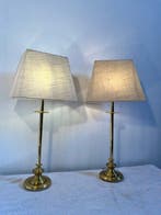 Tafellamp (2) - XL Lamp - Messing, Textiel - Set, Nieuw