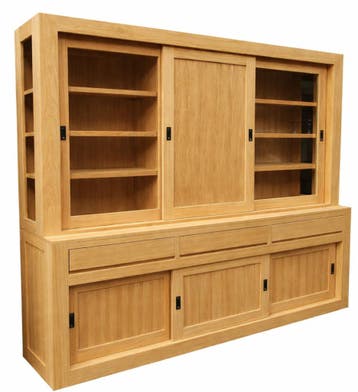 Buffetkast eiken- eiken Schagen 240cm dichte middendeur, Ophalen of Verzenden, Nieuw