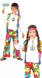 Hippie peace kostuum kind, Kleding | Dames, Ophalen of Verzenden, Nieuw