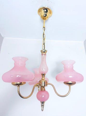 Plafondlamp - Glas, Messing, Nieuw