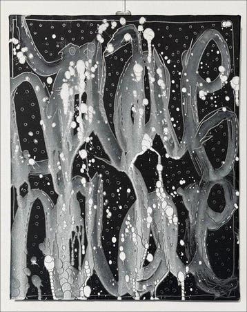 Jonone (1963) - Composition en noir (original artwork)