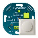 LED dimmer met zekering incl. afdekraam 200W Fase afsnijding, Verzenden, Nieuw, Overige typen