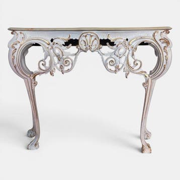 Wandtafel - Hout, Marmer - Console gerestaureerd XX