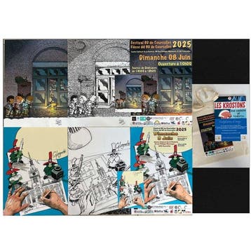 Les Krostons - Album Wallon de Courcelles + 4x sérigraphie +, Boeken, Nieuw