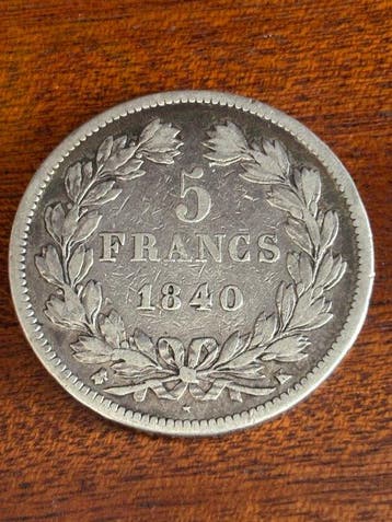 Frankrijk. Louis Philippe I. 5 Francs 1840-K, Bordeaux