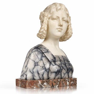Auguste Henri Carli (1868-1930) - sculptuur, Buste van een