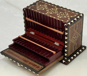 Sigarettendoos - Hout, Been - H : 12,5