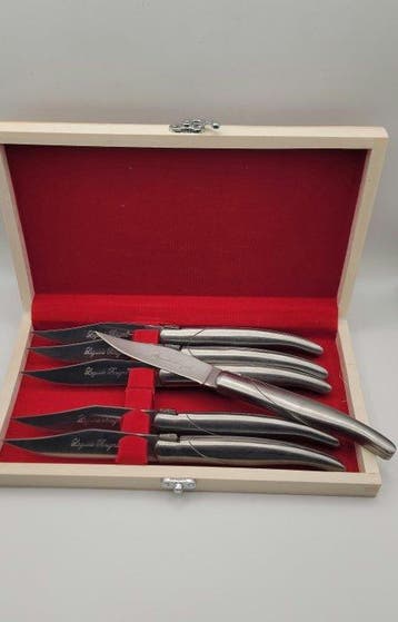 Laguiole Bougna - Tafelmessenset - Staal - Set van 6