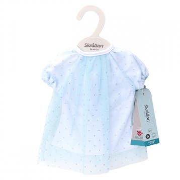Poppenkleding feestjurk blauw (36-40cm) (Binnenspeelgoed), Kinderen en Baby's, Ophalen of Verzenden, Nieuw
