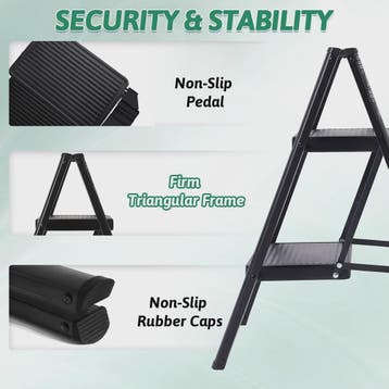 Robuuste Opvouwbare Keukenladder - 150 kg Draagvermogen, Ant, Verzenden, Nieuw