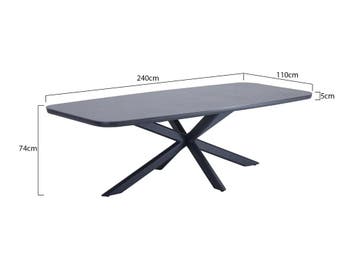 Sayanora dining tuintafel boat shape 240x110xH74 cm, Ophalen of Verzenden, Nieuw
