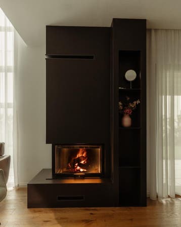 Inbouw Houtkachel Quattro 90 Max Links Glas, Nieuw
