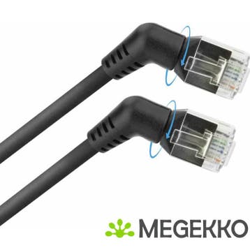 ACT DD1907 Roteerbare netwerkkabel Zwart 7 m Cat6 U/FTP, Computers en Software, Verzenden, Nieuw