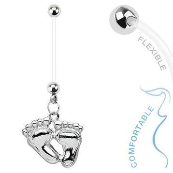 Fako Bijoux - Zwangerschapspiercing - Babyvoetjes -, Verzenden, Nieuw
