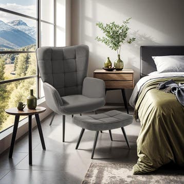 Fauteuil Hygge gestoffeerd, ergonomisch, draagkracht 150 kg, Verzenden, Nieuw