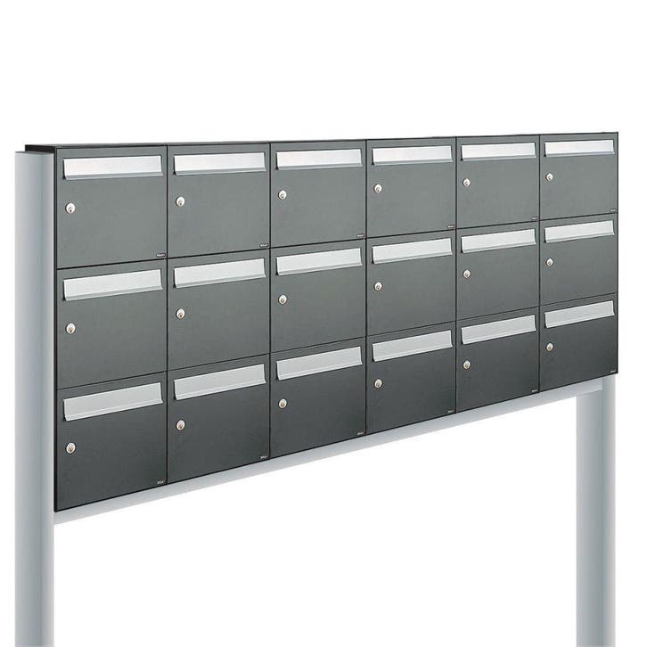 Brievenbusunit Flow set vrijstaand 6-breed, 3-hoog -, Tuin en Terras, Brievenbussen, Nieuw, Verzenden