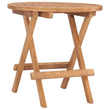 vidaXL Tuintafel inklapbaar 50x50x50 cm massief teakhout, Verzenden, Nieuw, Hout