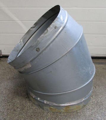 Afzuigkap bocht ø45cm, 45 graden, Gebruikt