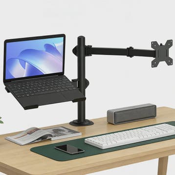 Dubbele Laptop en Monitor Bureauhouder - Volledig Verstelbaa, Computers en Software, Verzenden, Nieuw