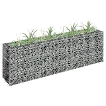vidaXL Gabion plantenbak verhoogd 180x30x60 cm, Tuin en Terras, Bloembakken en Plantenbakken, 100 cm of meer, Verzenden, Nieuw