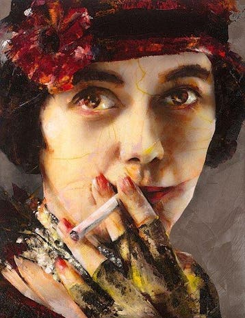Lita Cabellut (1961) - Coco-1, Testimony In Black & White