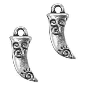 10 x Basic quality metalen bedels haaientand 15x4mm Antie..., Ophalen of Verzenden, Nieuw, Bedel
