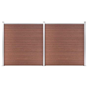 vidaXL Schutting 353x186 cm HKC bruin, Verzenden, Nieuw, Hout