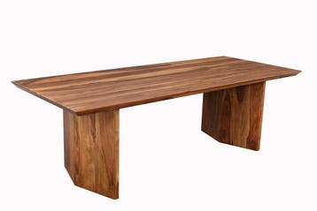 Eettafel DIAMOND 240cm sheesham hout bruin stone finish -, Huis en Inrichting, Ophalen of Verzenden, Nieuw
