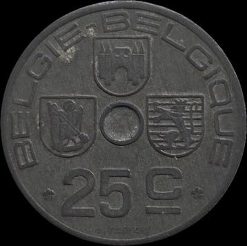 België. Gouvernement provisoire (1944-1947). 25 centimes