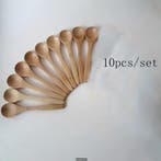 Handgemaakte Houten Lepel Set van 10 Stuks - Ergonomisch, Ophalen of Verzenden, Nieuw, Hout, Bestekset