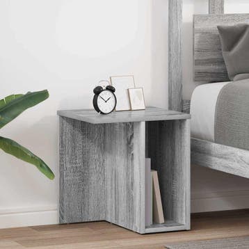 vidaXL Bijzettafel 2 st Grijs Sonoma 37 x 32 x 40 cm Bewerkt, Verzenden, Nieuw, Minder dan 45 cm