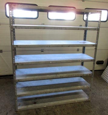 Magazijnstelling, Rek, Stelling, gegalvaniseerd staal, B130, Gebruikt