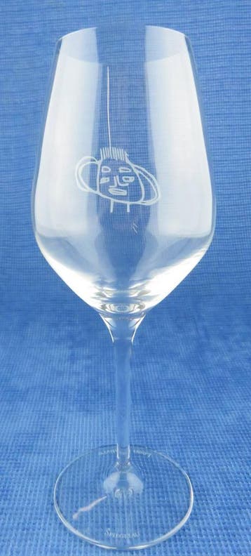 Kristallen wijnglas Leen Lefebvre, Verzamelen, Glas en Borrelglaasjes, Verzenden, Gebruikt
