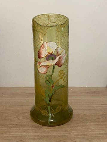 François-Théodore Legras - Vaas - klaproos - Glas -