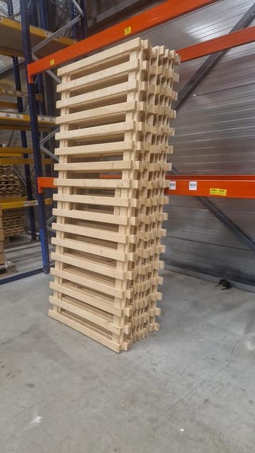 Vlonder 3600x1100mm vurenhout, 50% open, 2-delig, gebruikt -, Ophalen of Verzenden